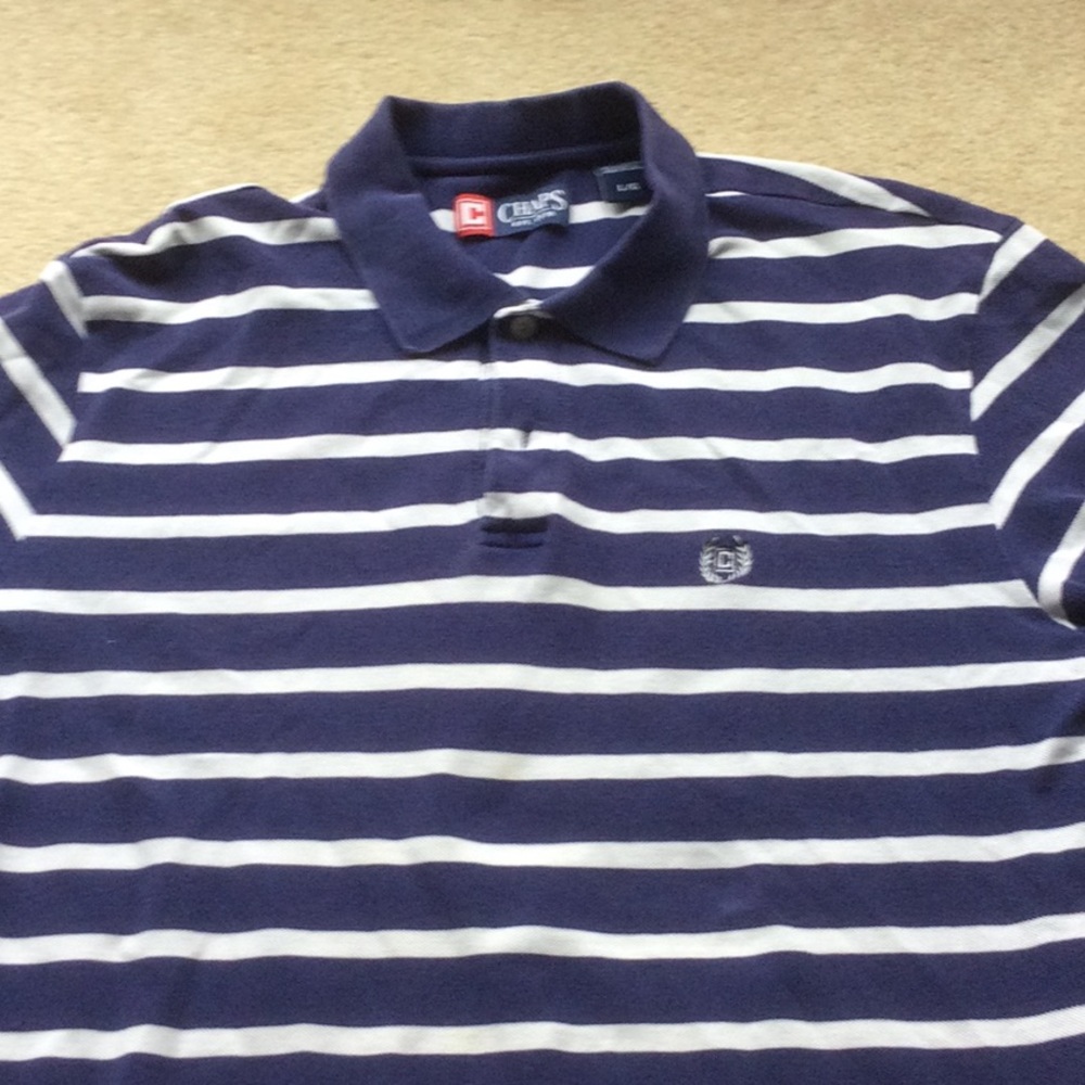 Chaps striped short sleeve polo